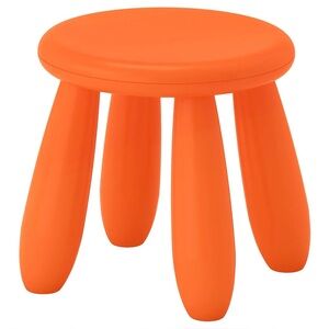 IKEA MAMMUT Children's stool, indoor/outdoor/Orange BRAND NEW/LAST ONE